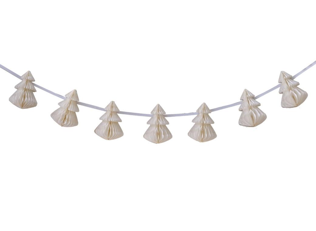 Cream Honeycomb Christmas Garland