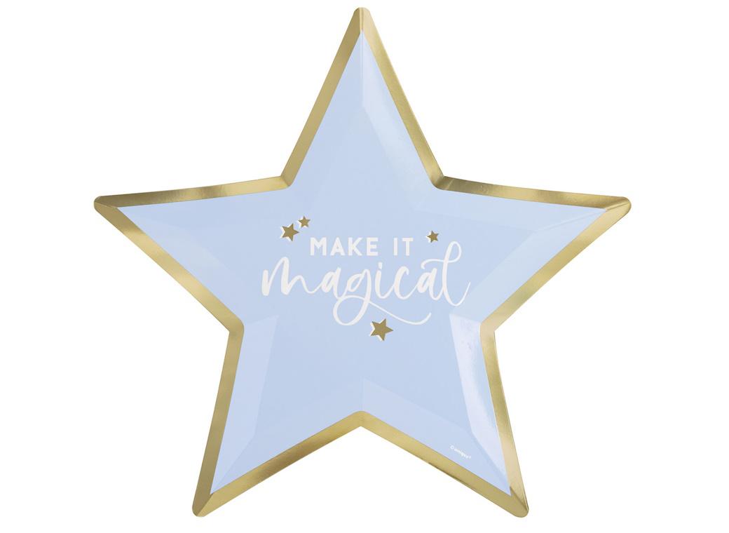 Dainty Unicorn Star Shaped Plates 8pk