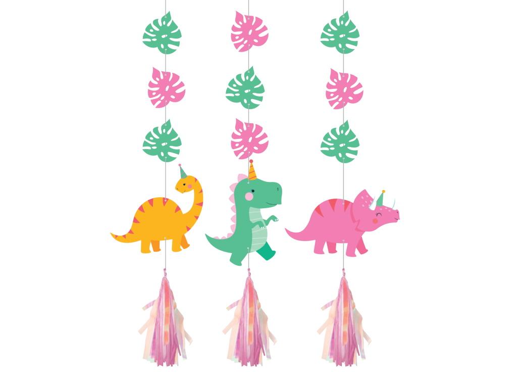 Dino Party Iridescent Hanging Cutouts