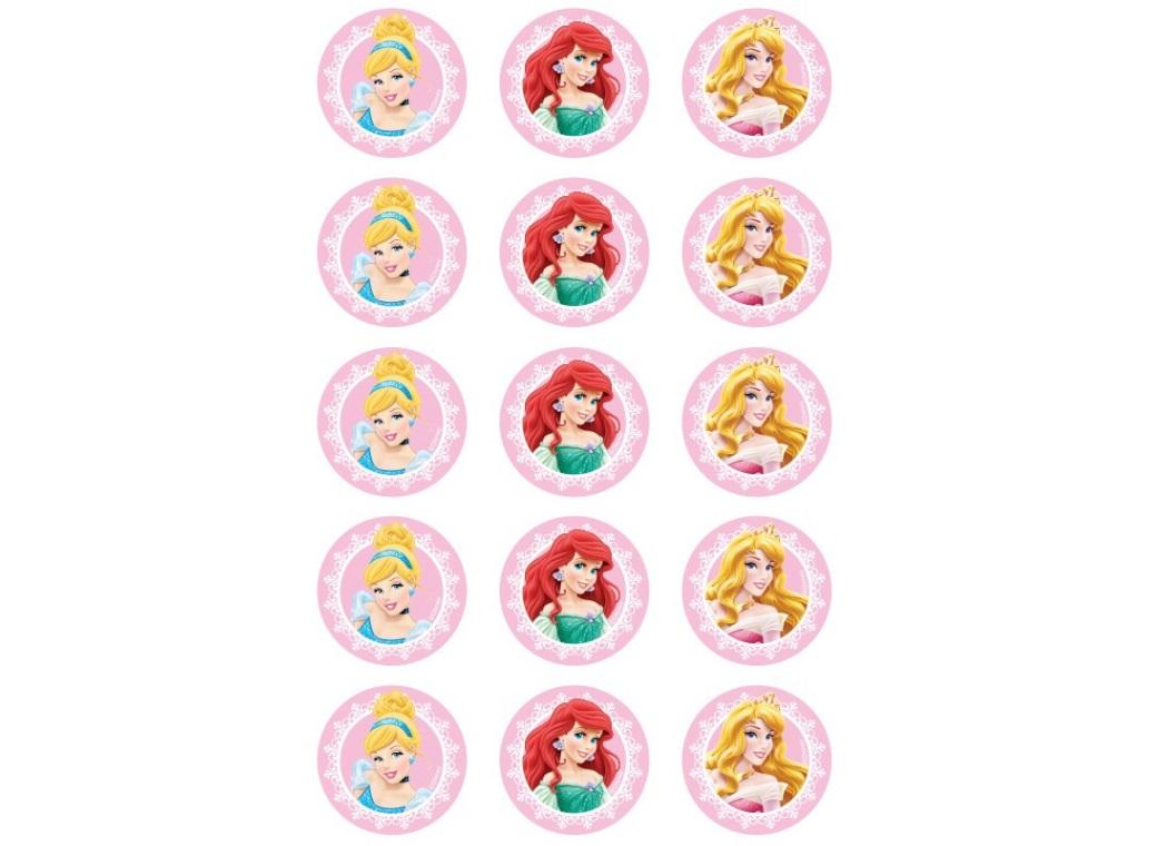 Edible Icing Cupcake Images - Disney Princess