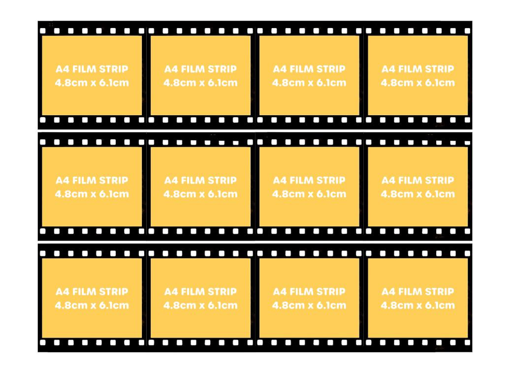 Custom Edible Icing Image - A4 Film Strip