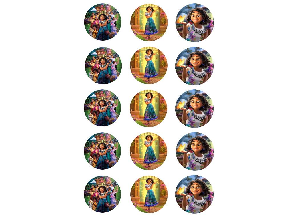 Edible Icing Cupcake Images - Encanto