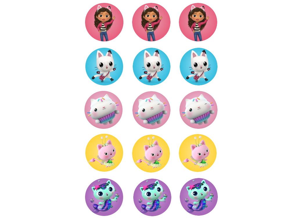 Edible Icing Cupcake Images - Gabby's Dollhouse