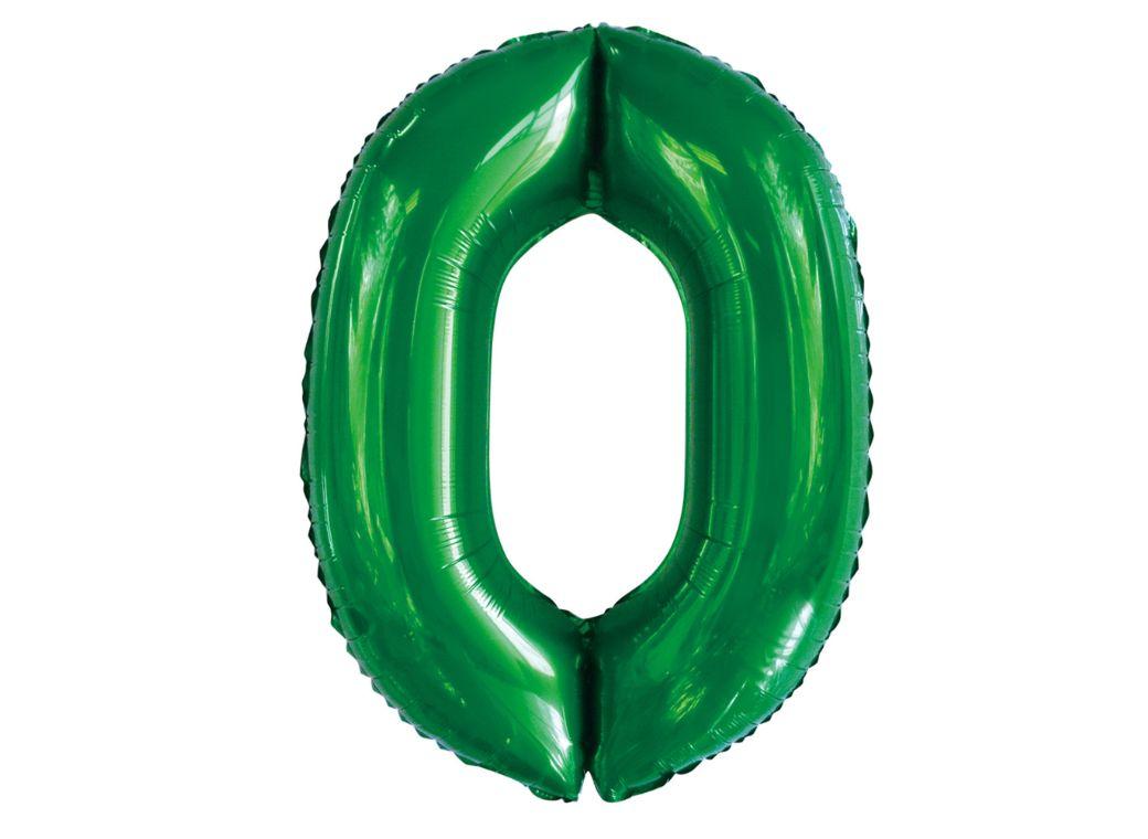 86cm Emerald Number Balloon - 0