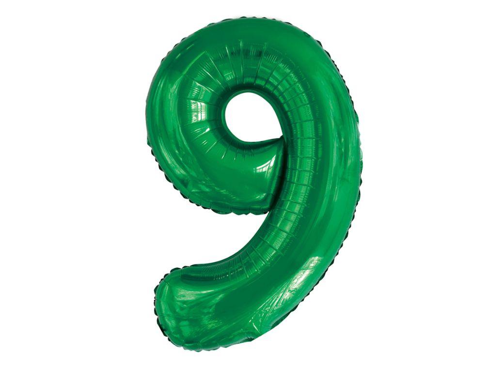 86cm Emerald Number Balloon - 9