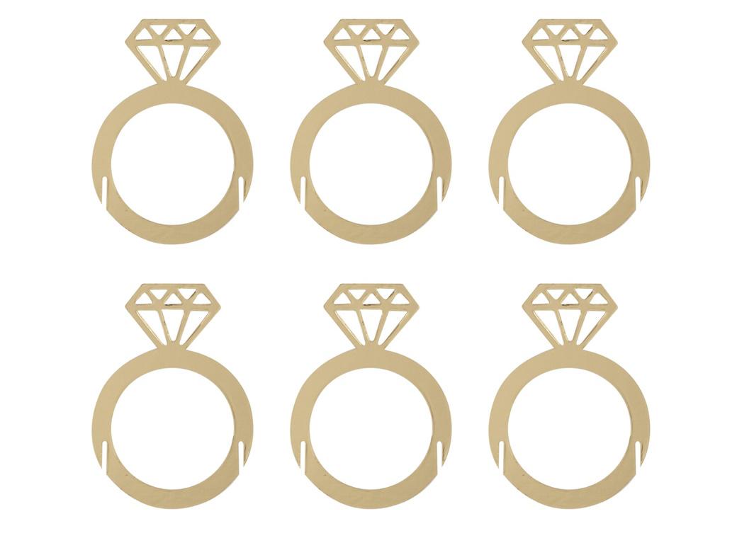 Engagement Party Ring Drink Toppers 6pk