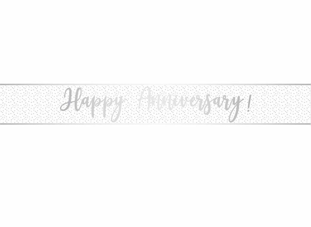 Happy Anniversary Foil Banner