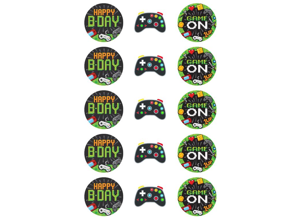 Edible Icing Cupcake Images - Gaming