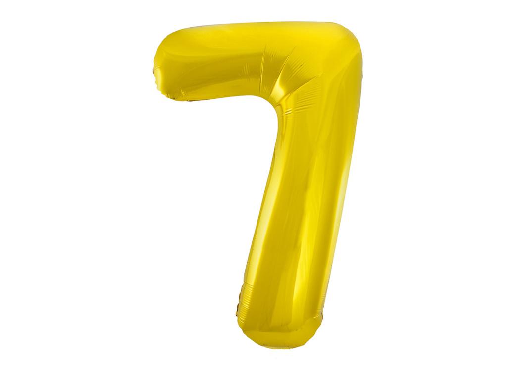 Giant Gold Number Foil Balloon - 7