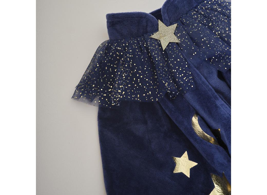 Ginger Ray Navy Velvet Wizard Costume Cape