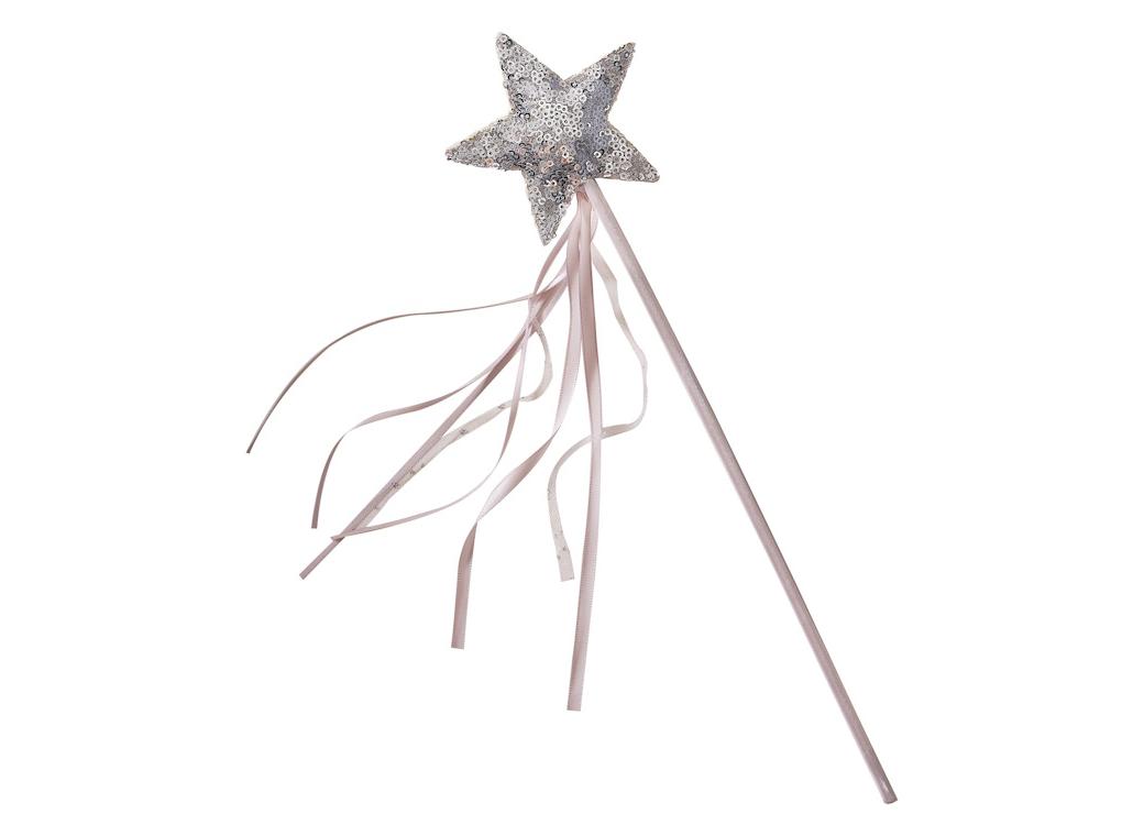Ginger Ray Pink & Silver Sequin Star Fairy Wand