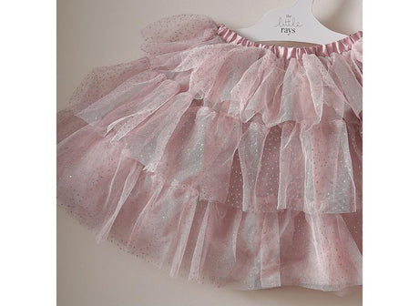 Ginger Ray Pink & Silver Sparkle Fairy Princess Tutu - Ages 3-5