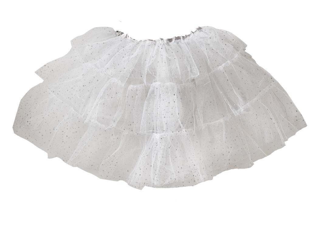 Ginger Ray White & Silver Sparkle Fairy Princess Tutu - Ages 3-5
