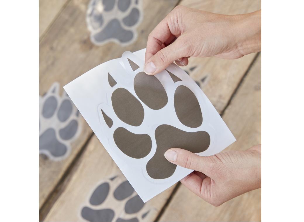 Go Wild Animal Paw Print Floor Stickers