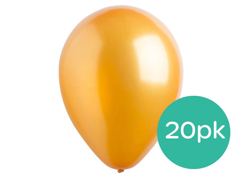 Value Balloons 20pk - Gold