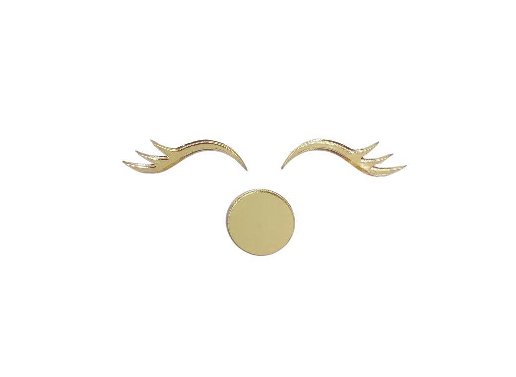 Unicorn Eyelashes & Nose Topper - Gold