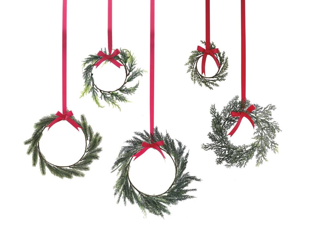 Hanging Christmas Wreath Decorations 5pk