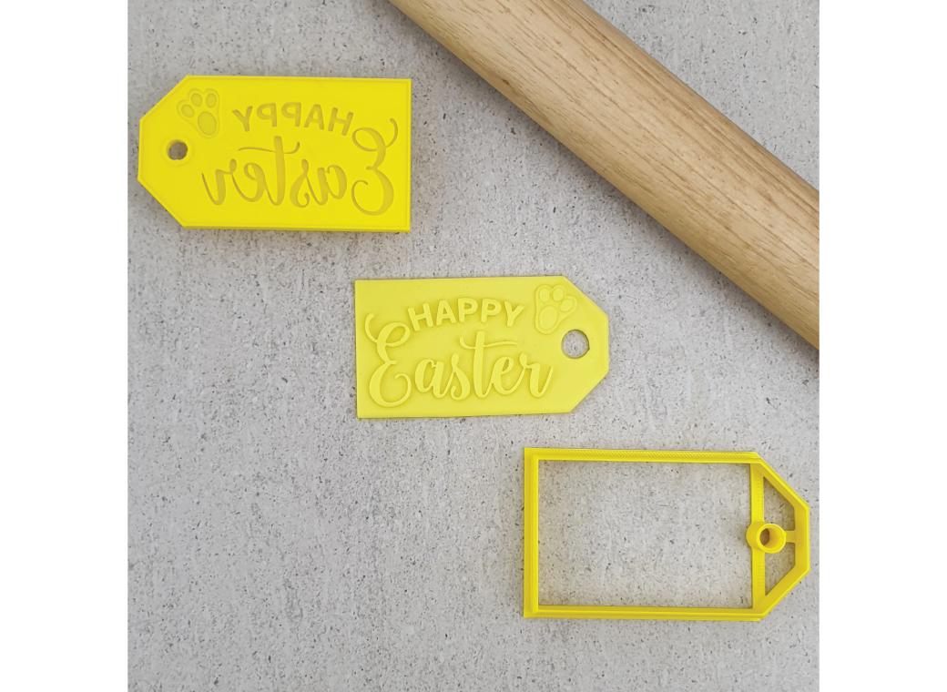 Happy Easter Gift Tag Debosser & Cutter