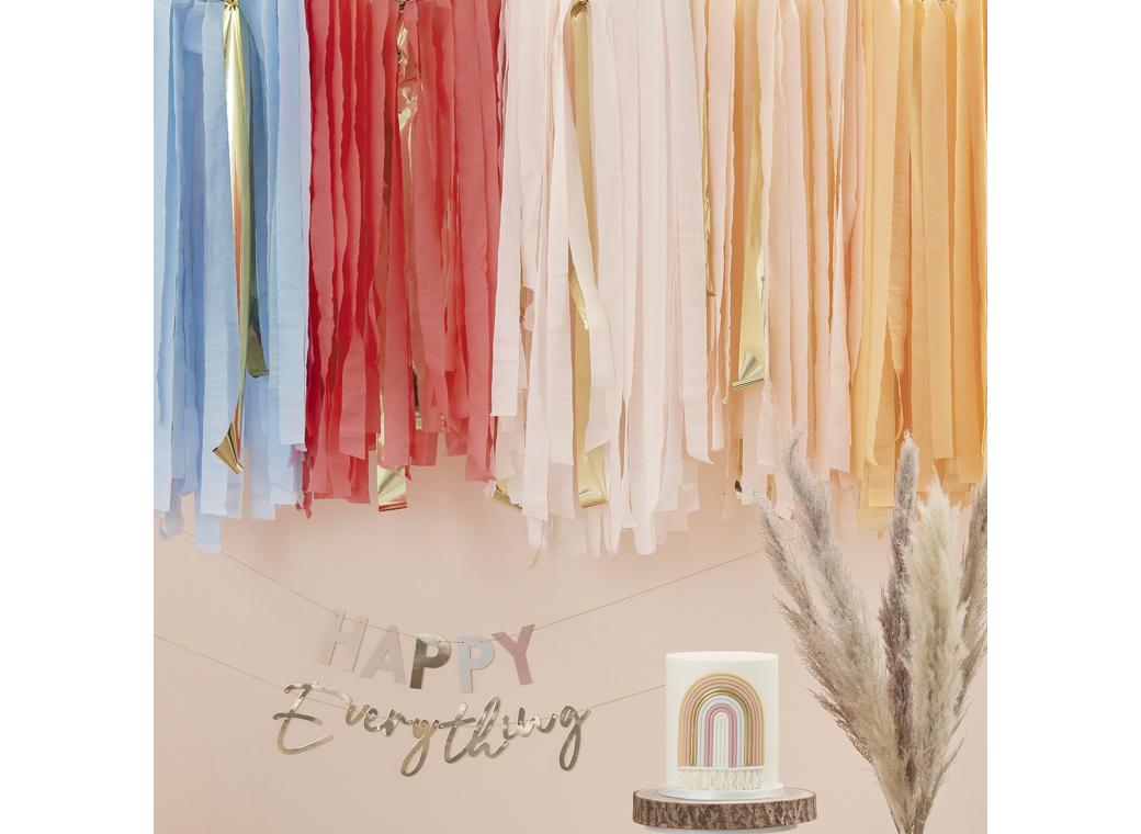 Happy Everything Pastel Streamer Ceiling Decoration
