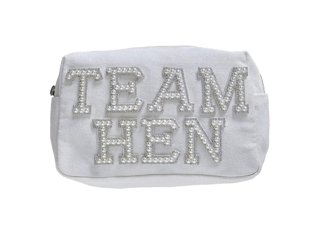 Hen Party Embellished Pearl Team Hen Makeup Bag