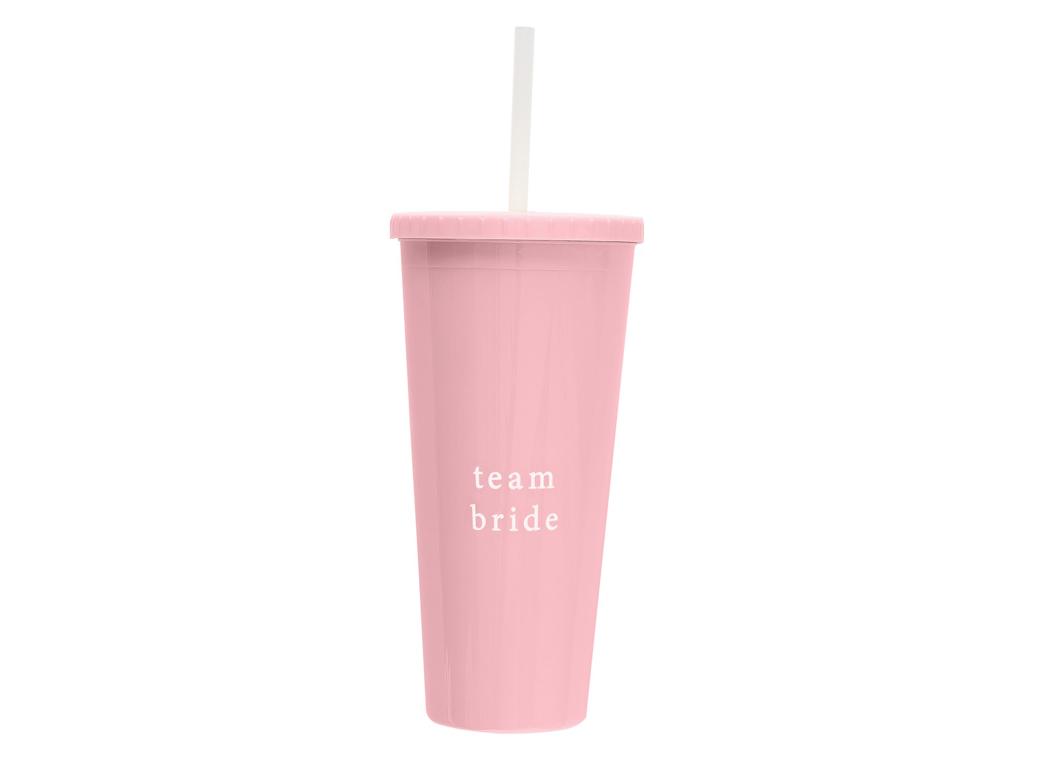 Hen Party Pink Reusable Team Bride Hen Party Cup with Straw