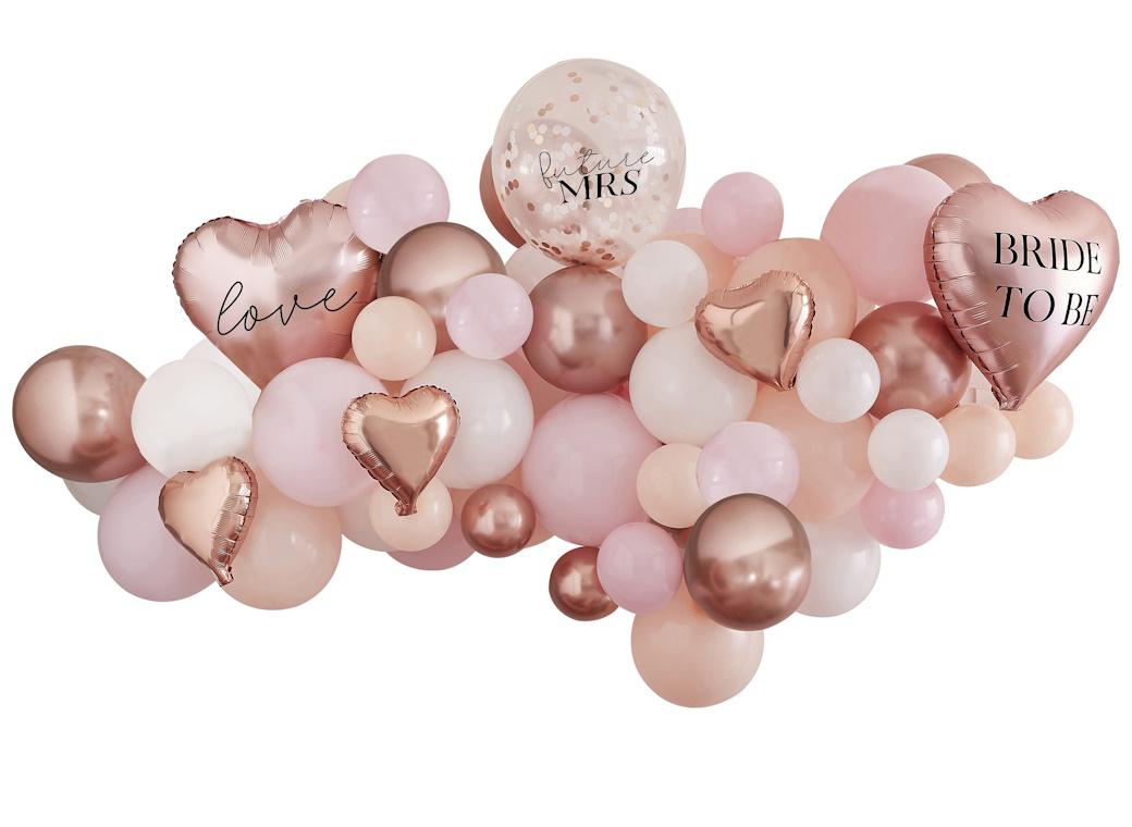 Hen Party Rose Gold Balloon Arch Kit
