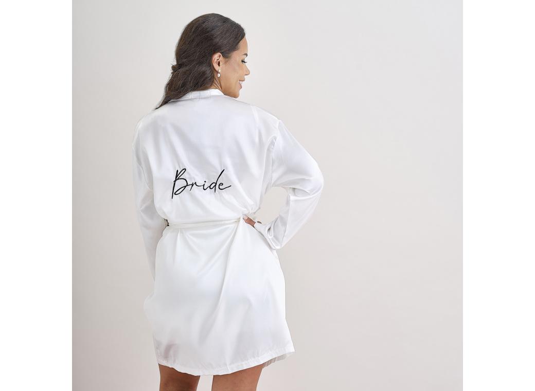 Hen Party White Embroidered Bride Dressing Gown – Sweet Pea Parties