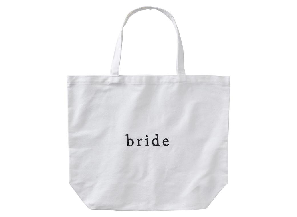 Hen Party White Embroidered Bride Tote Bag