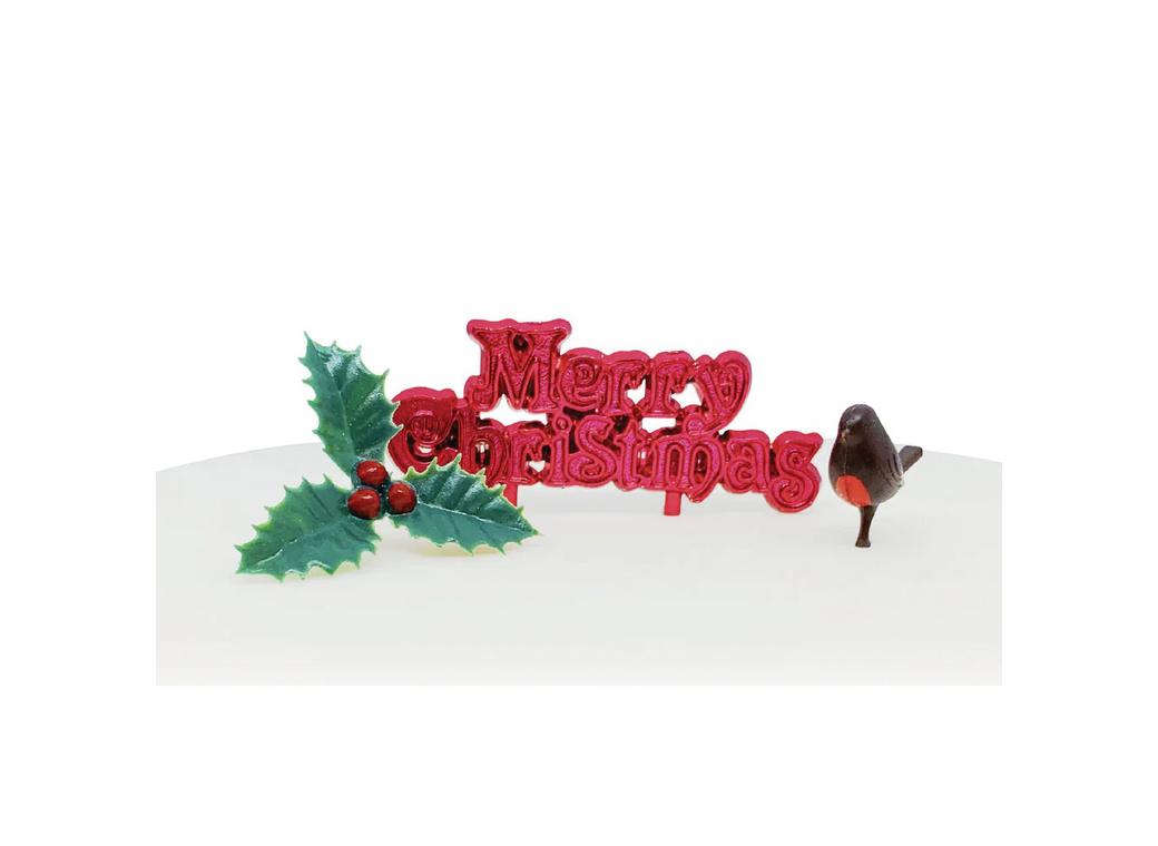 Jewel Toned Yule Log Christmas Decorating Kit