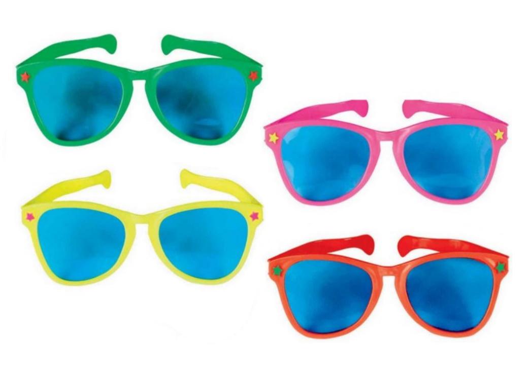 Jumbo Heart Sunglasses Metallic Joke Giant Specs