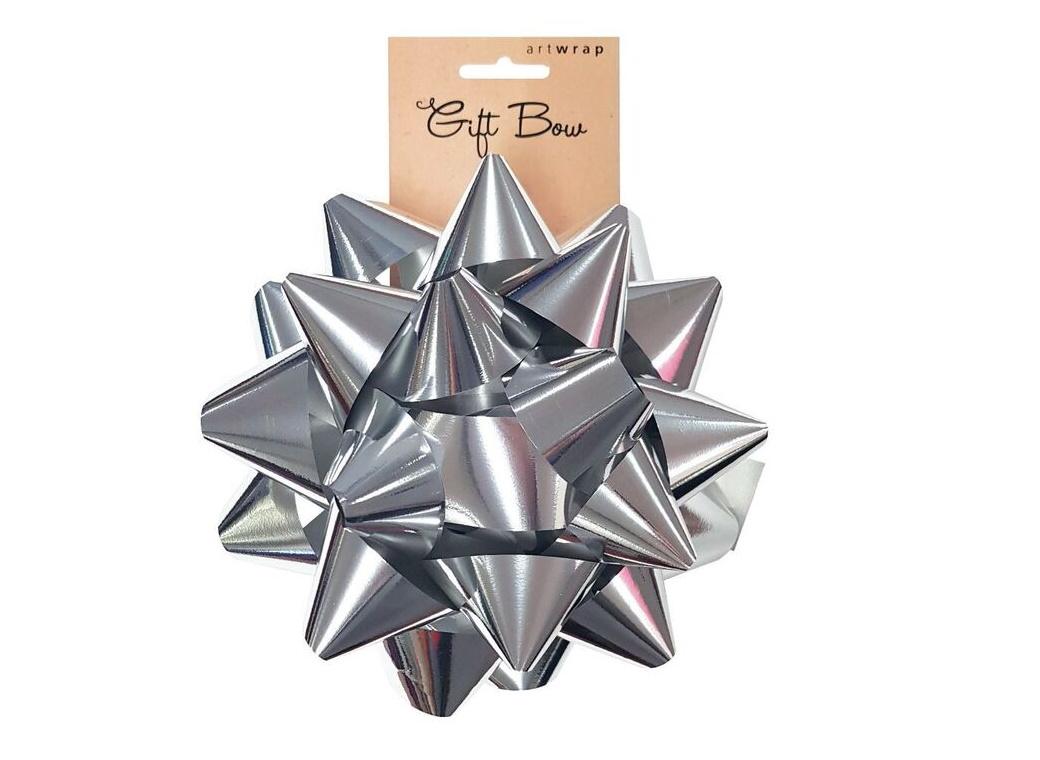 Large Gift Bow - Silver