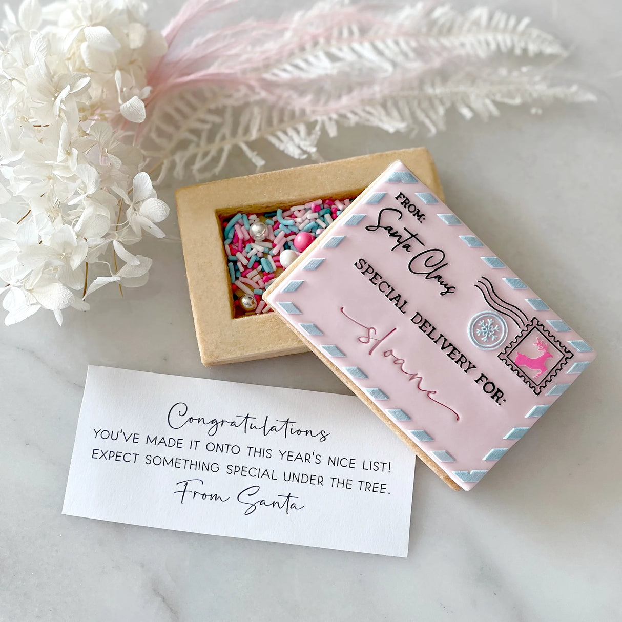 Little Biskut Santa Envelope Cutter & Debosser Set