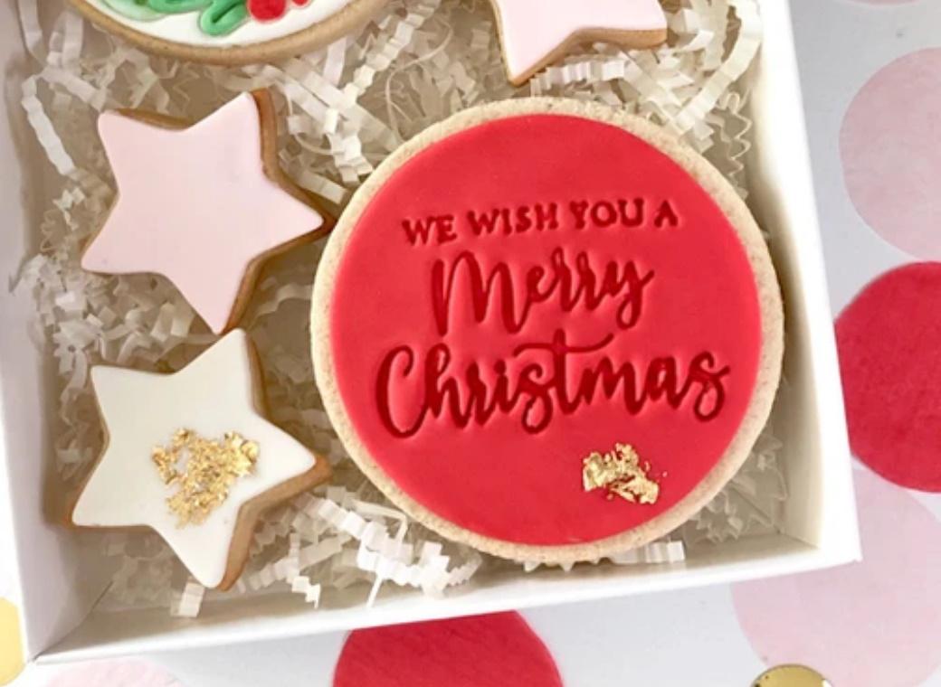 Little Biskut We Wish You a Merry Christmas Embosser