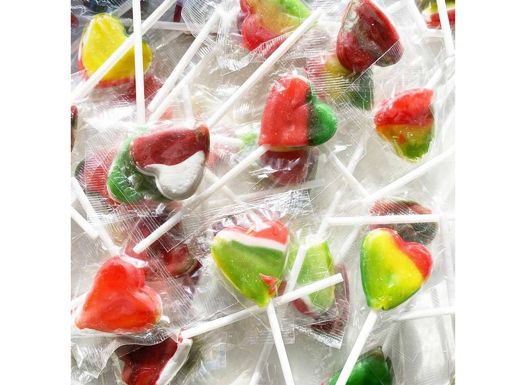 Mini Heart Lollipop 10pk