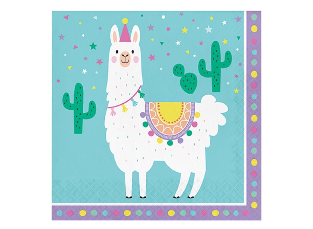 Llama Party Lunch Napkins 16pk