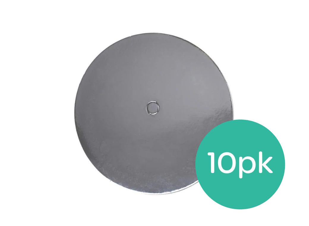 LOYAL Perforated Silver Cake Card 4in 10pk