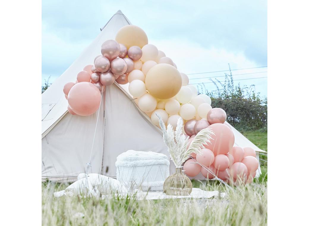 Luxe Peach, Nude & Rose Gold Balloon Arch Kit