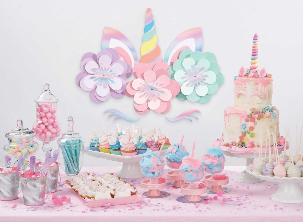 Magical Rainbow Unicorn Floral Cutouts