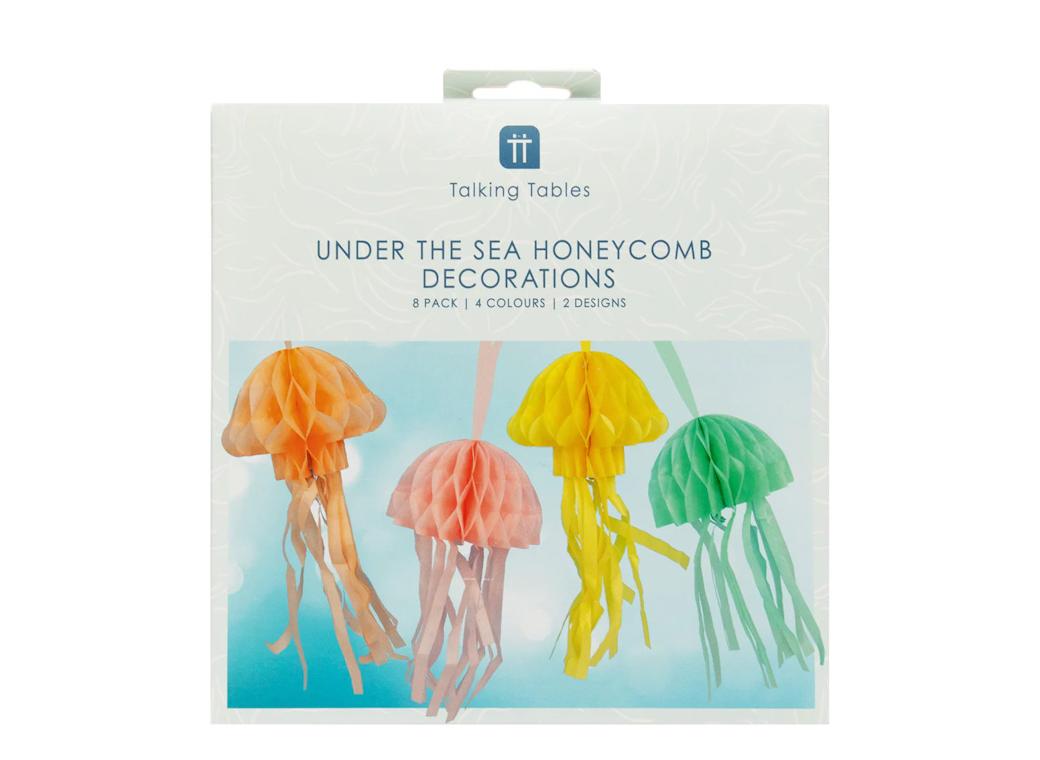 Make Waves Jellyfish Honeycomb Decorations 8pk