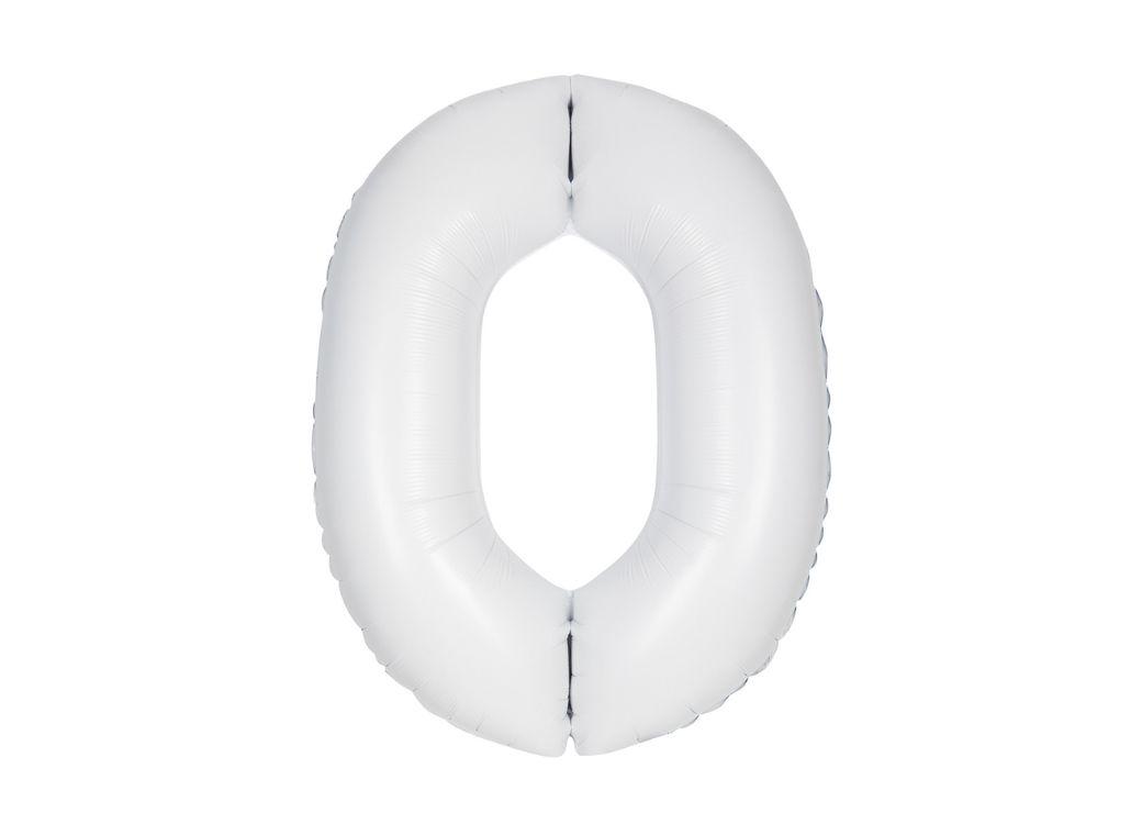 86cm Matte Bright White Foil Balloon - 0