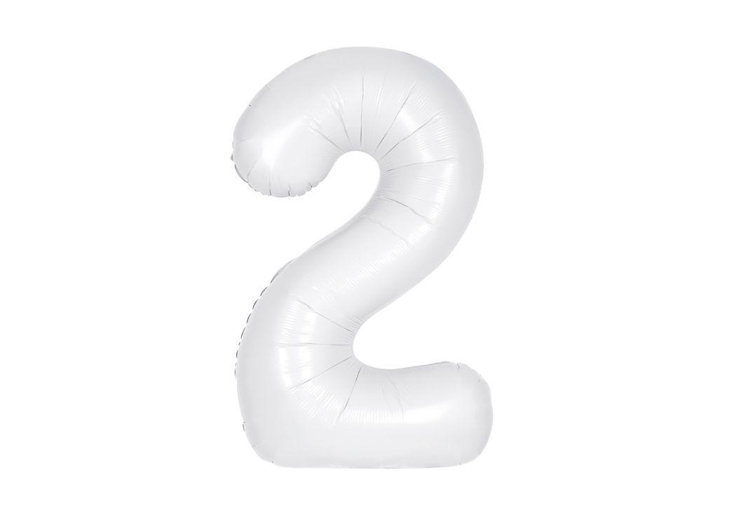 86cm Matte Bright White Foil Balloon - 2