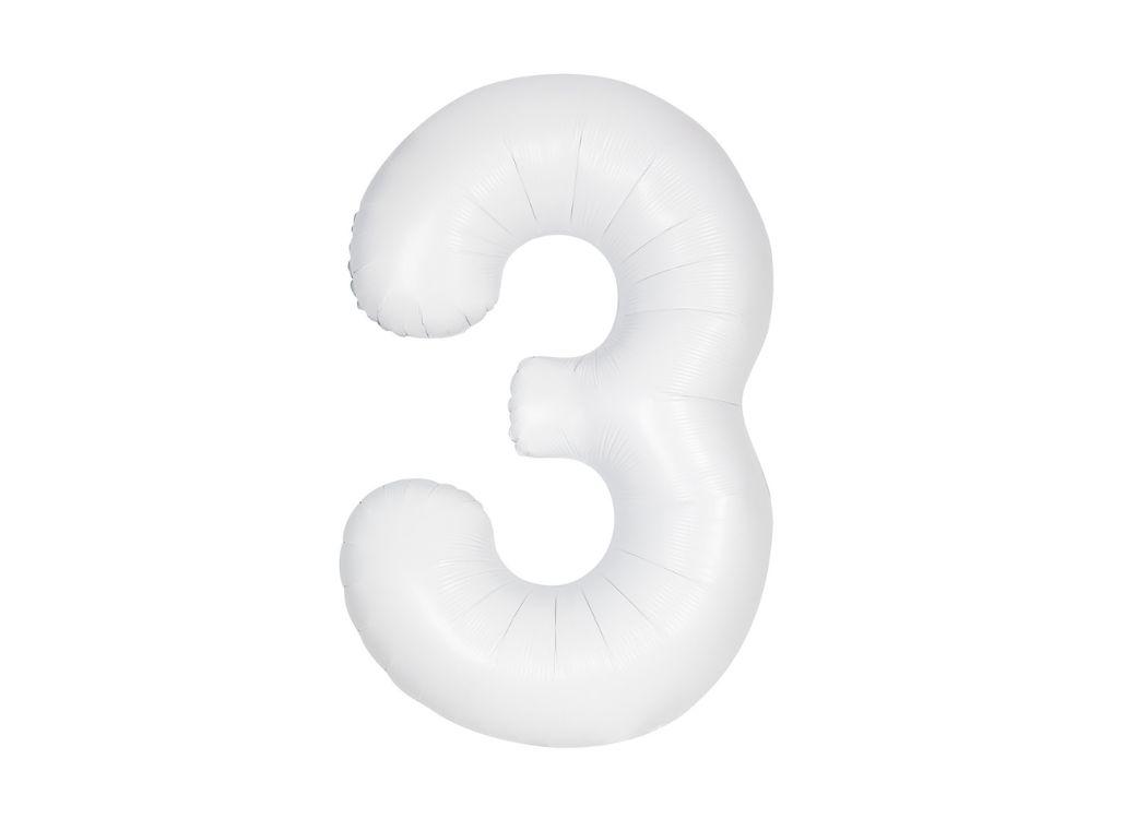 86cm Matte Bright White Foil Balloon - 3