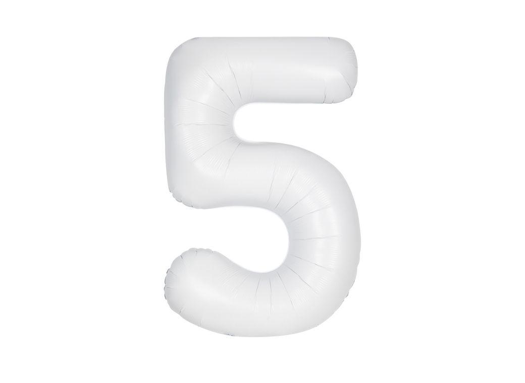 86cm Matte Bright White Foil Balloon - 5