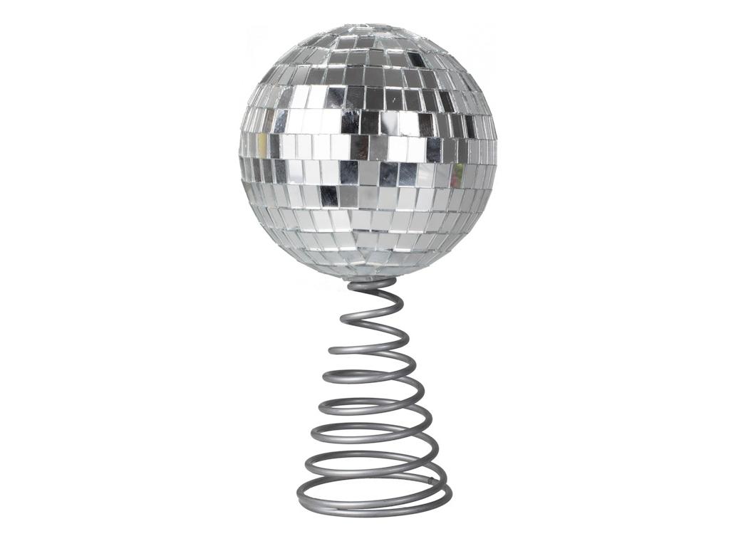 Merry & Bright Disco Ball Christmas Tree Topper
