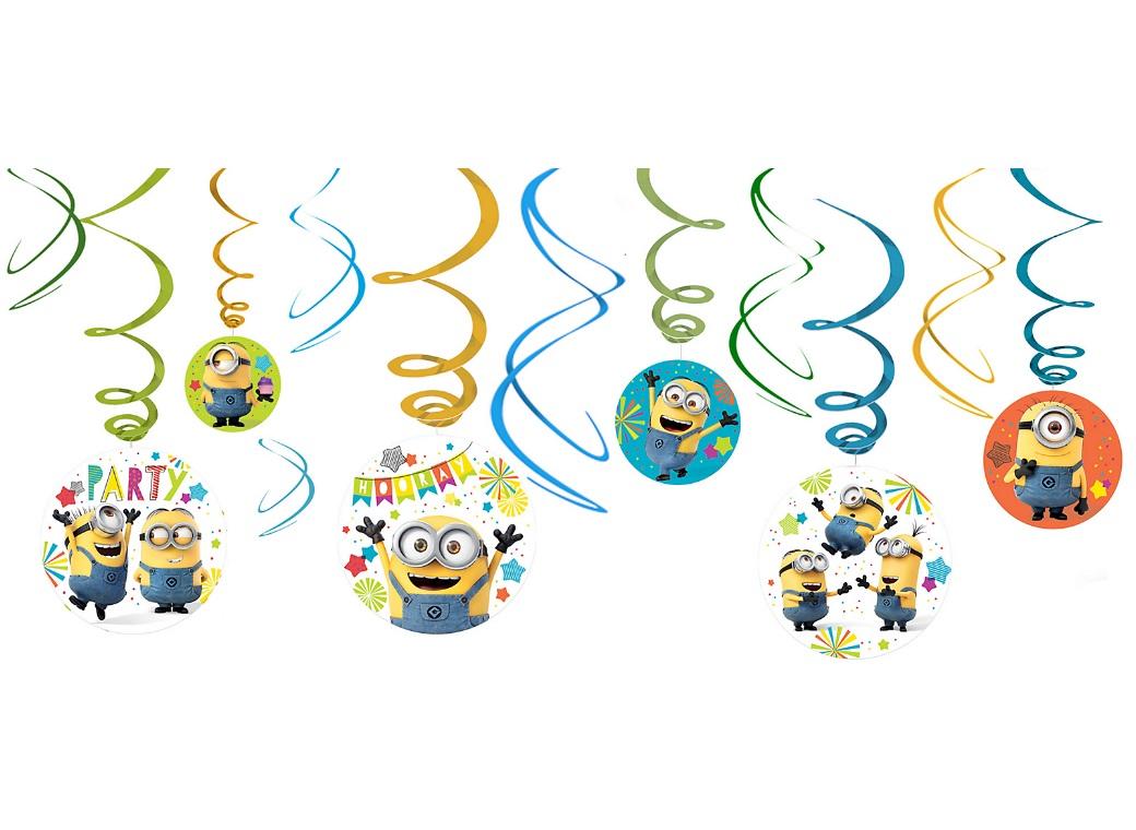 Minions Hanging Swirls Decorations