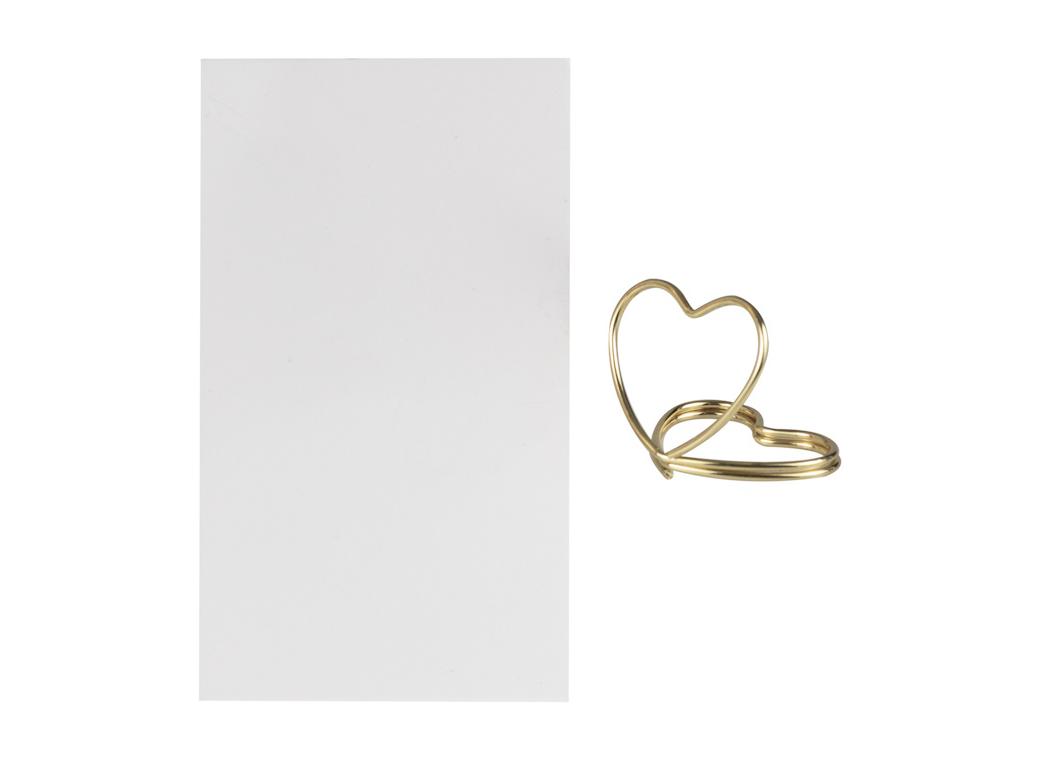 Modern Luxe Gold Metal Heart Place Card Holders 6pk