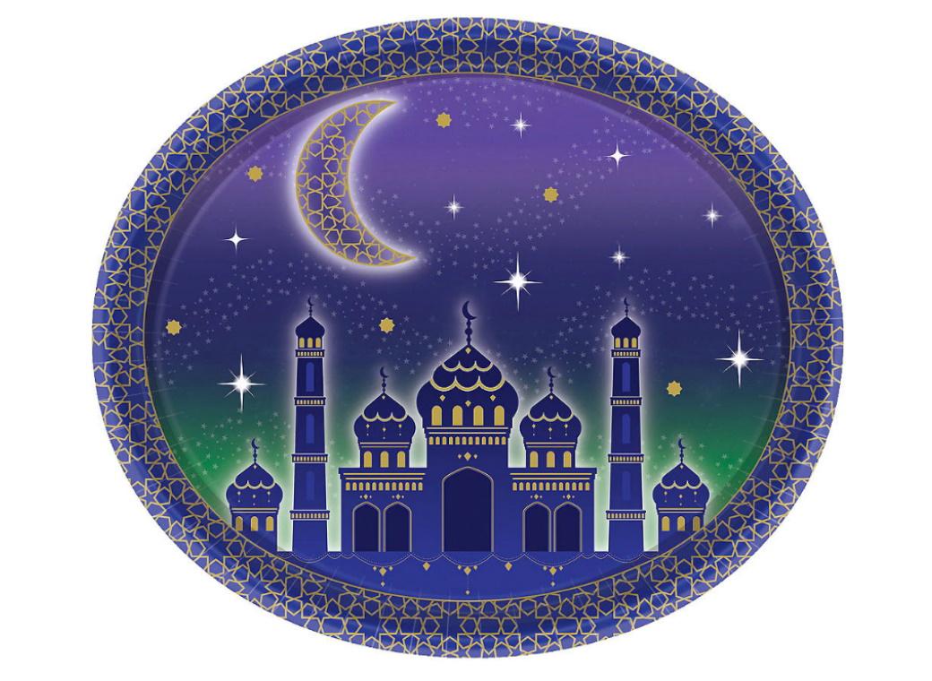 Moon & Stars Oval Dinner Plates 8pk