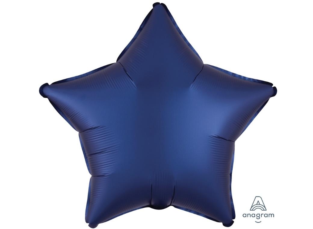 Star Shaped Foil Balloon - Satin Luxe Navy