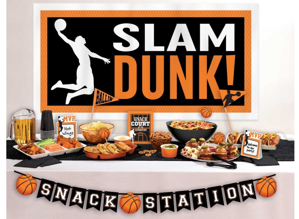 Nothin But Net Basketball Buffet Decorating Kit