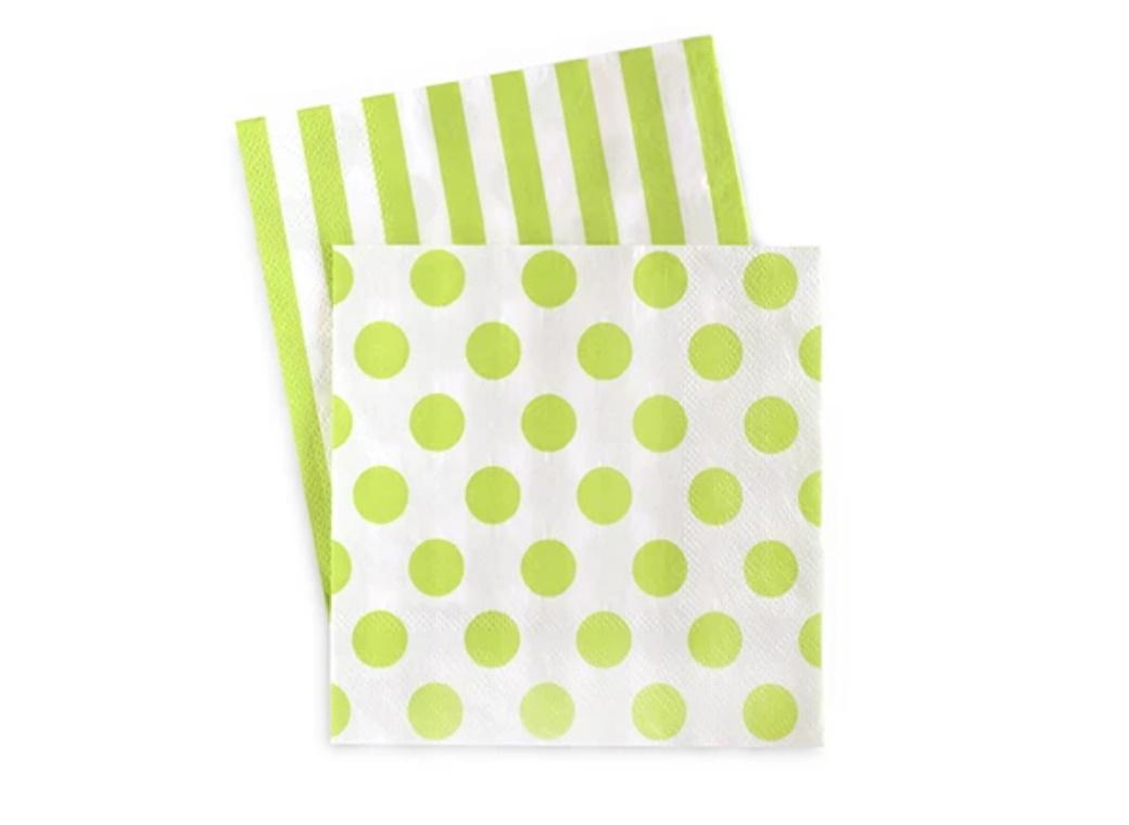Paper Eskimo Beverage Napkins 20pk - Apple Green